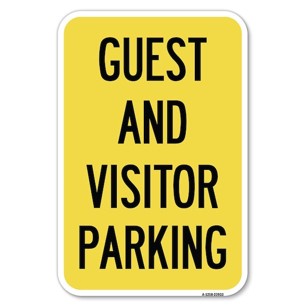 Signmission Guest and Visitor Parking Heavy-Gauge Aluminum Sign, 12" x 18", A-1218-23933 A-1218-23933 - main
